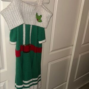 It's Our Time Green and White Holiday Elf Costume